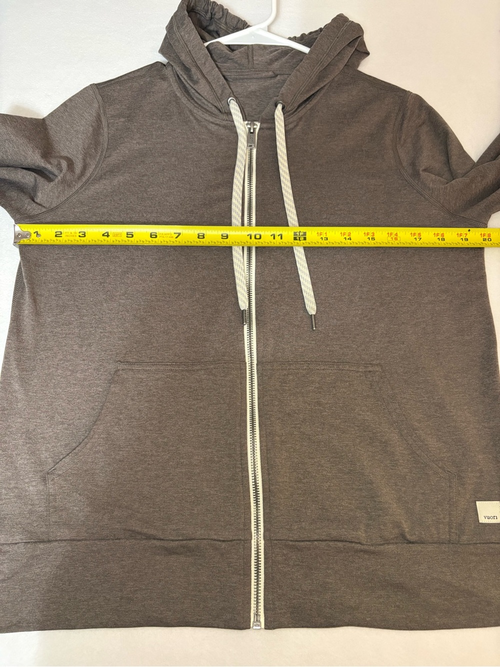 Vuori Chocolate Brown  Halo Performance Hoodie 2.0 size L - Picture 5 of 6